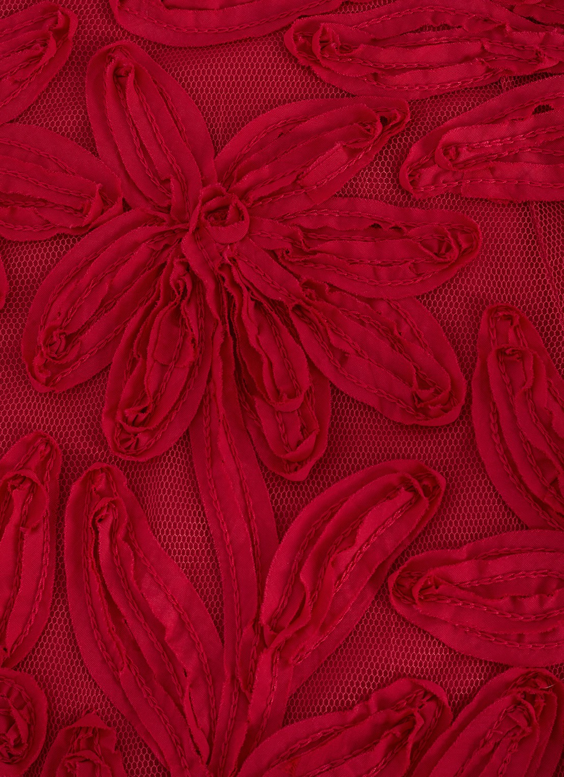 Phase Eight Paloma midi jurk met bloemborduring - detail 3 rood