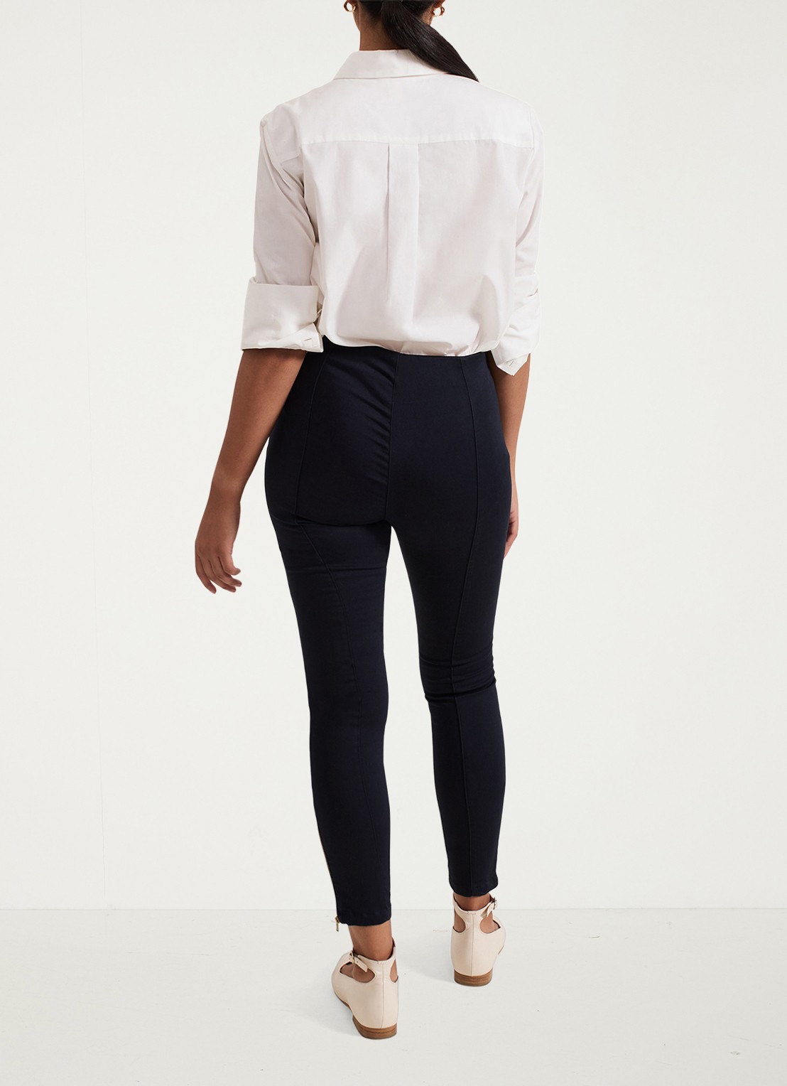 Phase Eight Petite Amina high waist cropped skinny broek - achterkant 6 indigo
