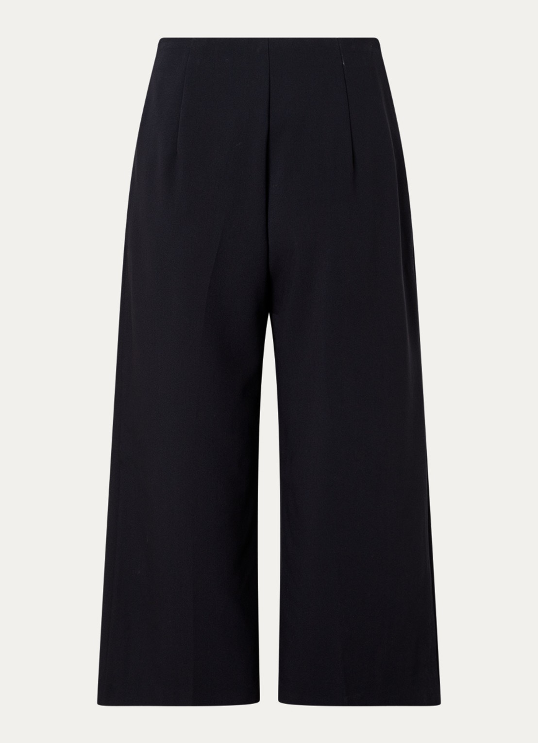 Phase Eight Petite Aubrielle high waist wide fit culotte met persplooi - achterkant donkerblauw