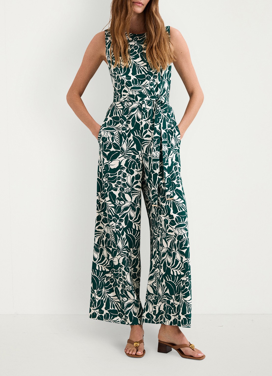 Phase Eight Petite Marta Jumpsuit - voorkant 8 groen