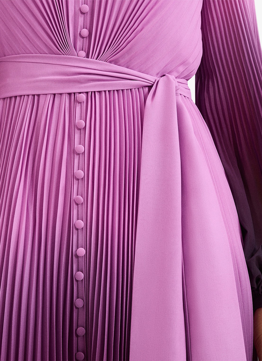 Phase Eight Petite Mira midi jurk met ballonmouwen - detail 5 paars