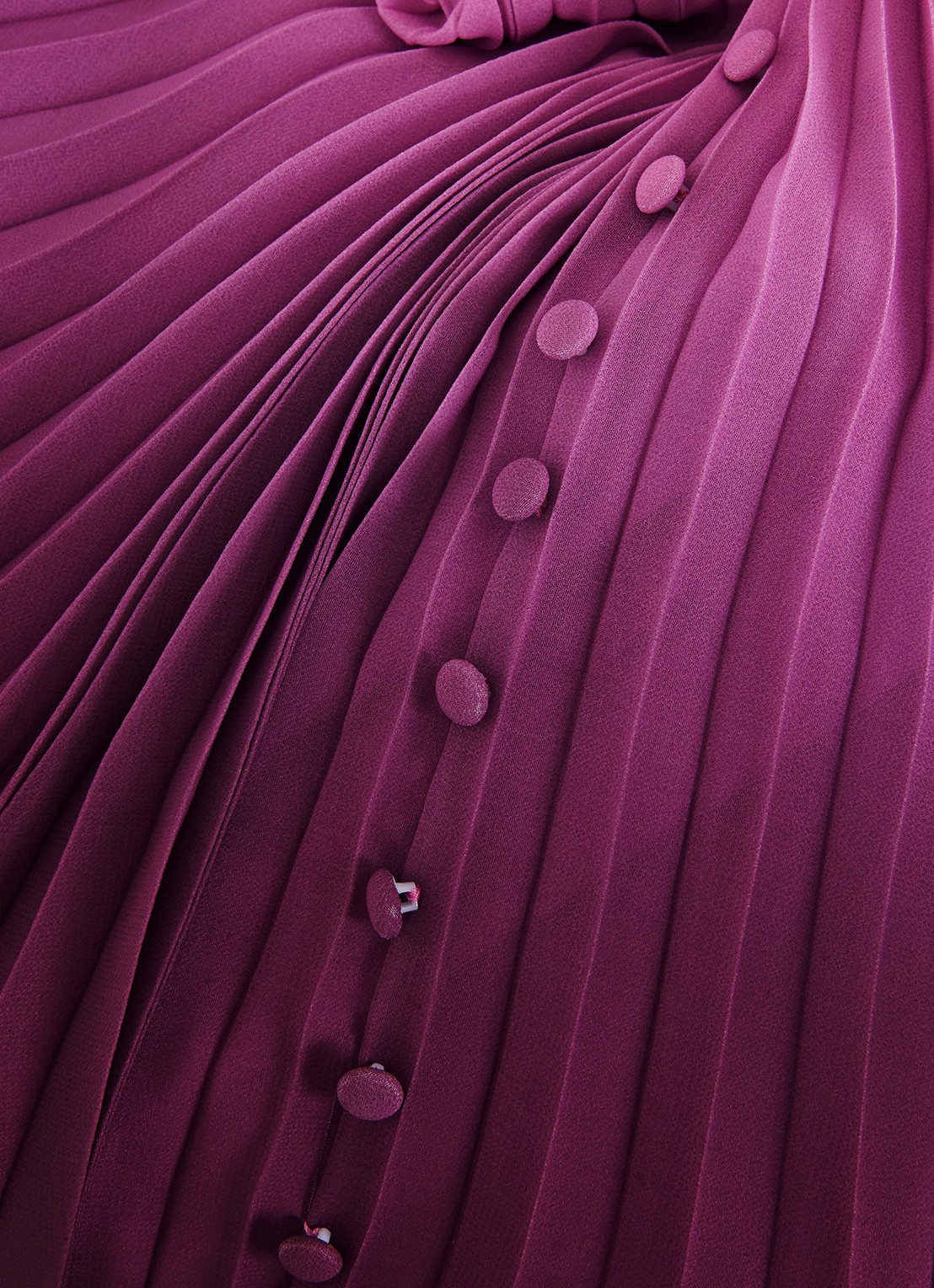 Phase Eight Petite Mira midi jurk met ballonmouwen - detail 6 paars