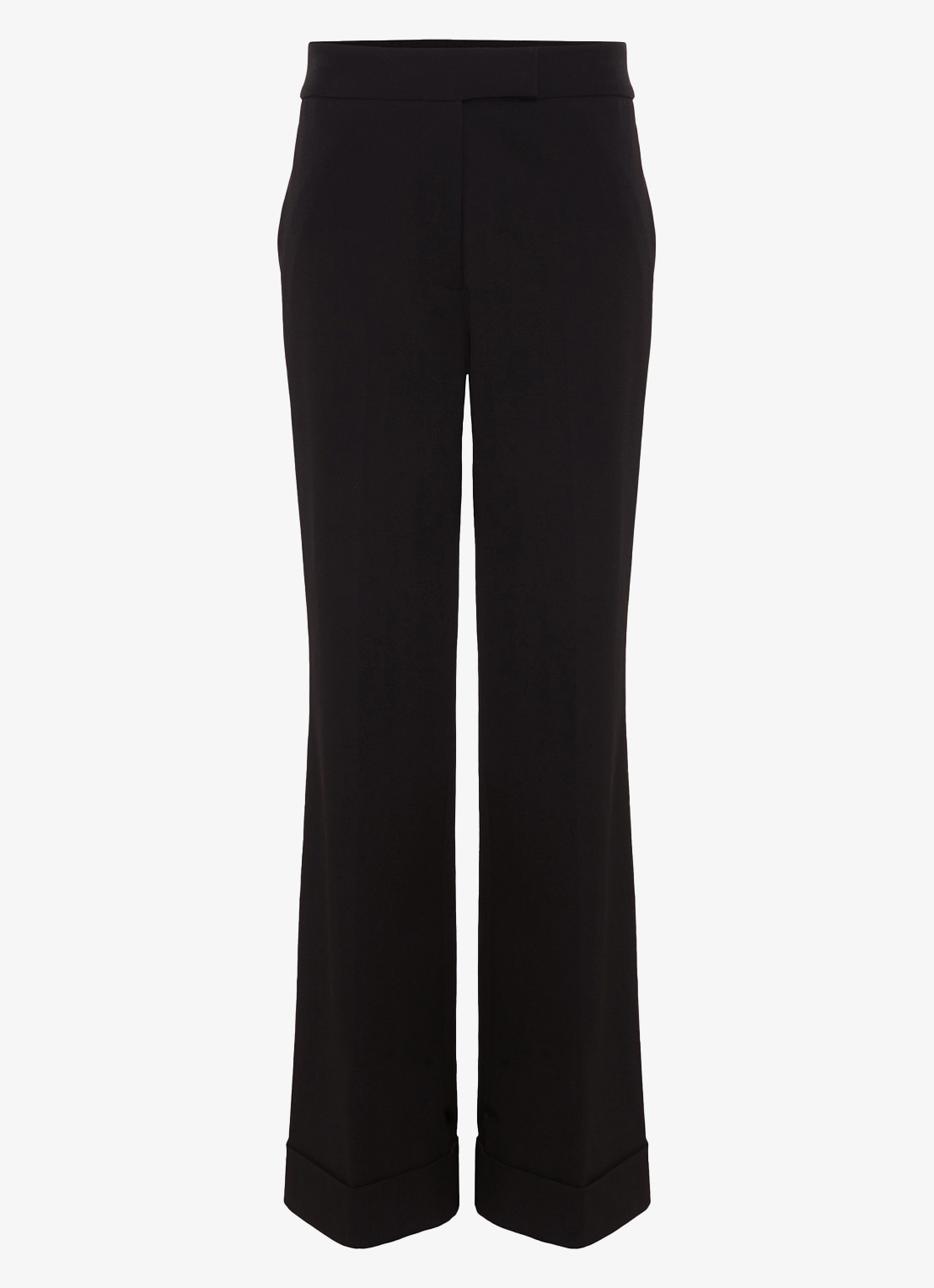 Phase Eight Petite Trixie mid waist straight fit pantalon met steekzakken - voorkant zwart