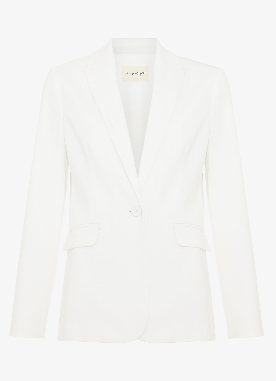 Phase Eight Petite Ulrica blazer met klepzakken - voorkant 5 wit