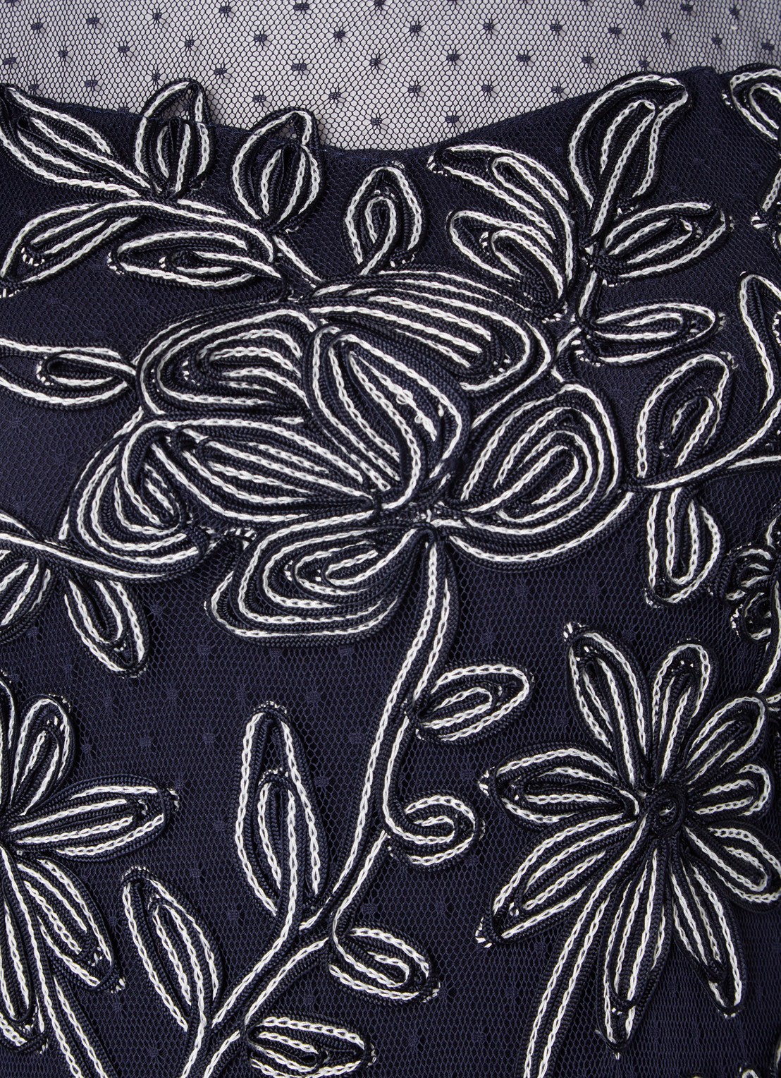 Phase Eight Petite Zila Dress Navy/Ivory 0 - detail 2 donkerblauw