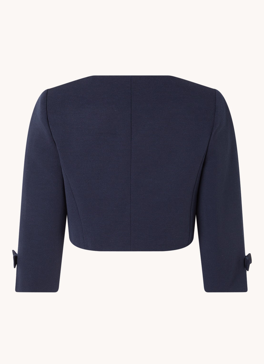 Phase Eight Petite Zoelle bolero met structuur - achterkant 2 donkerblauw