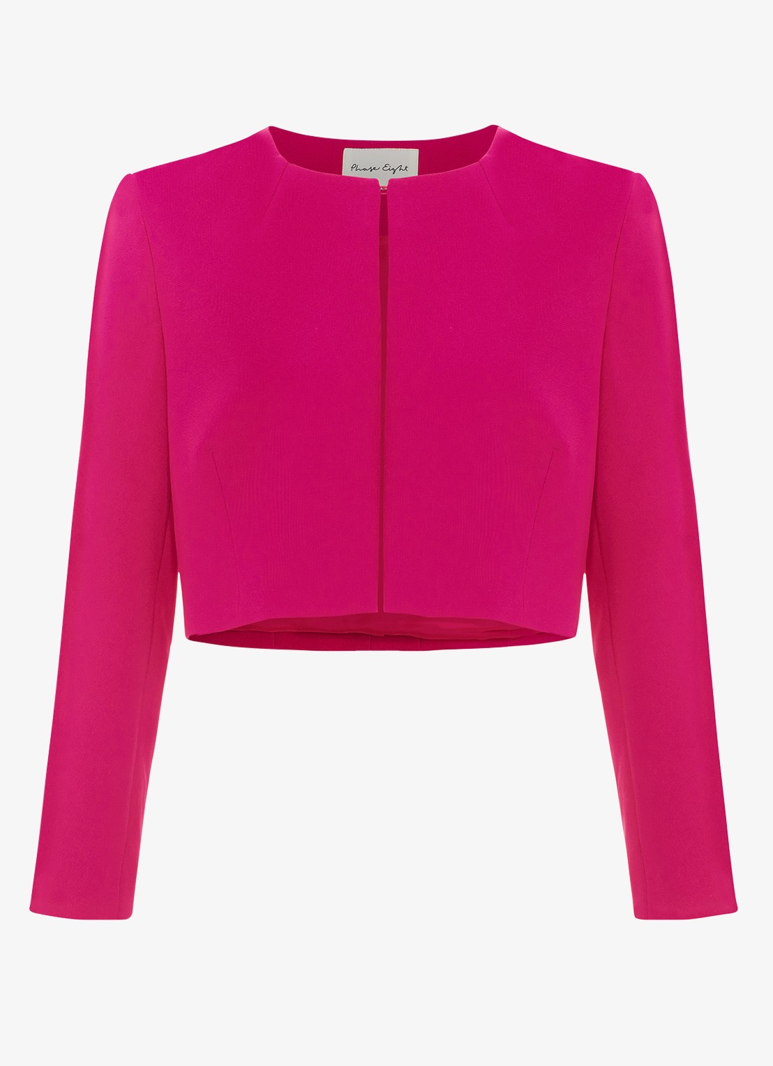 Phase Eight Phoebe bolero met structuur - voorkant 5 donkerroze