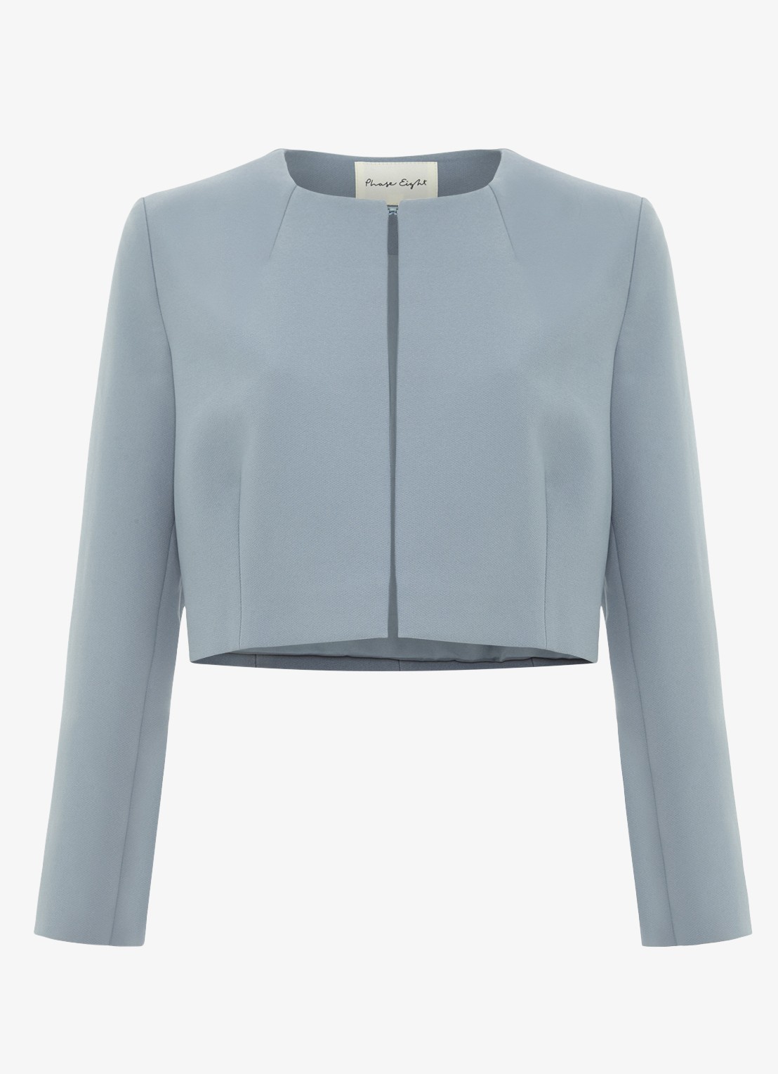 Phase Eight Phoebe bolero met structuur - voorkant 5 staalblauw