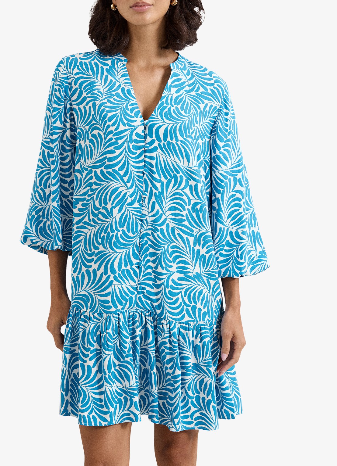 Phase Eight Phoebe mini tuniekjurk met print - detail 4 blauw
