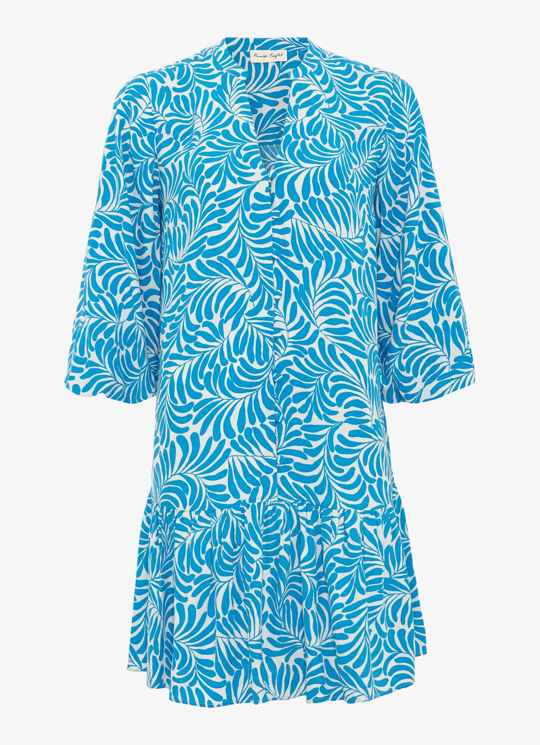 Phase Eight Phoebe mini tuniekjurk met print - voorkant 2 blauw