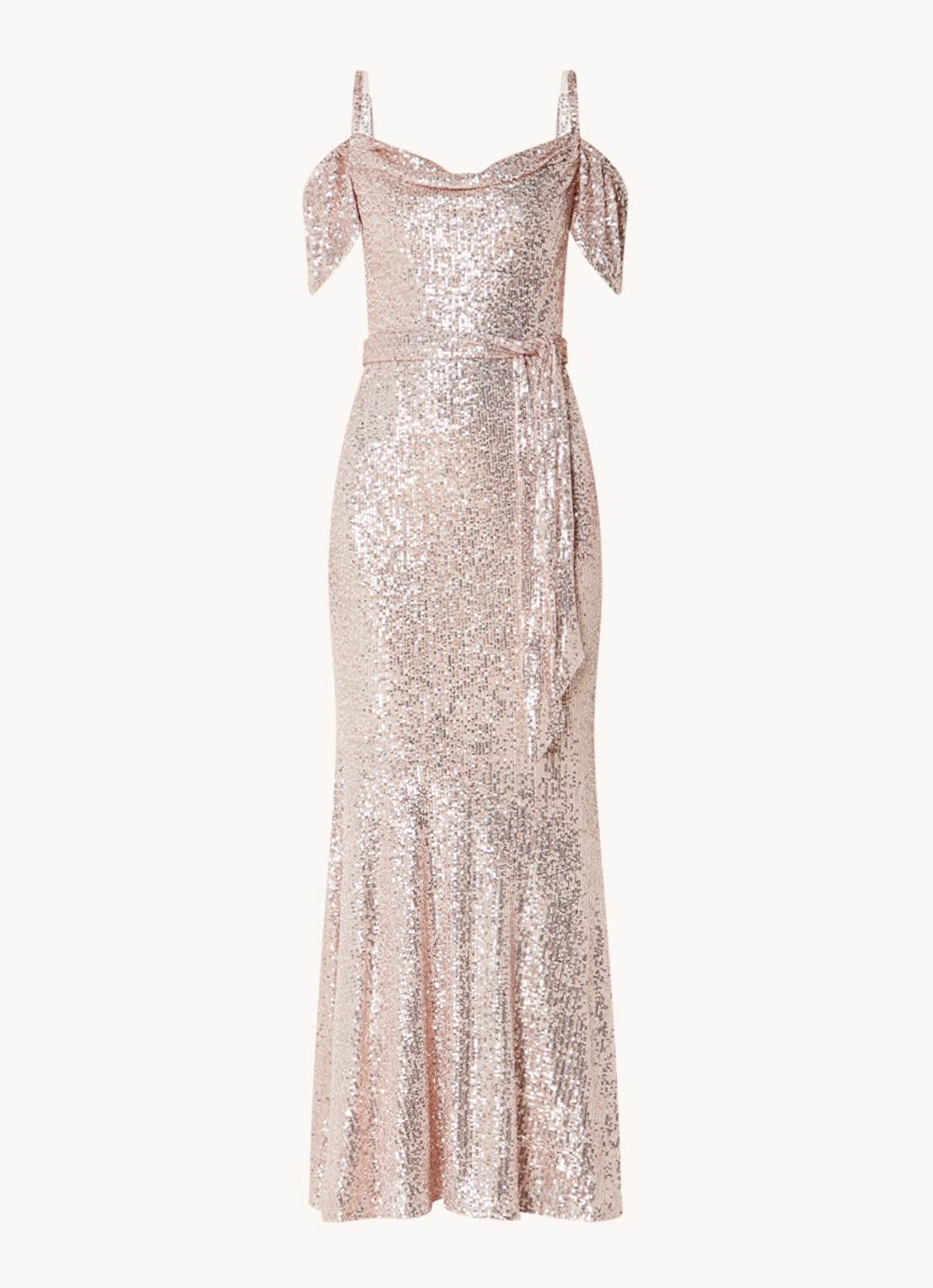 Phase Eight Poppy Sequin Dress Rose Gold 0 - voorkant 2 oudroze
