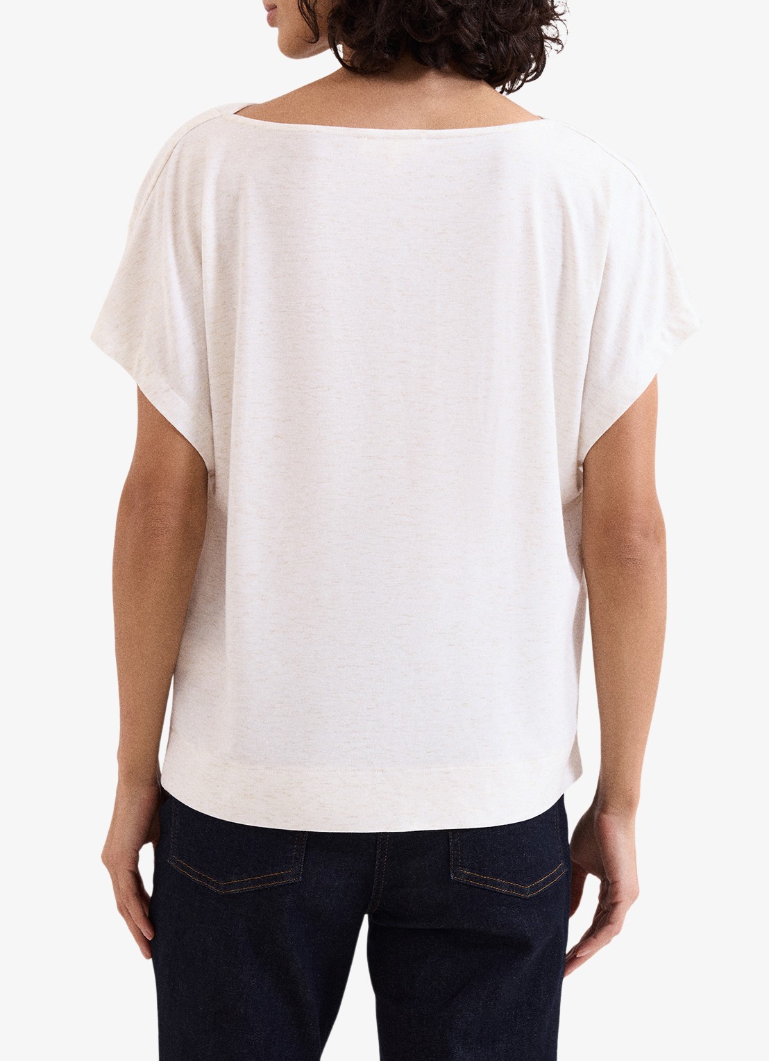 Phase Eight Priya top met watervalkraag - achterkant 3 creme