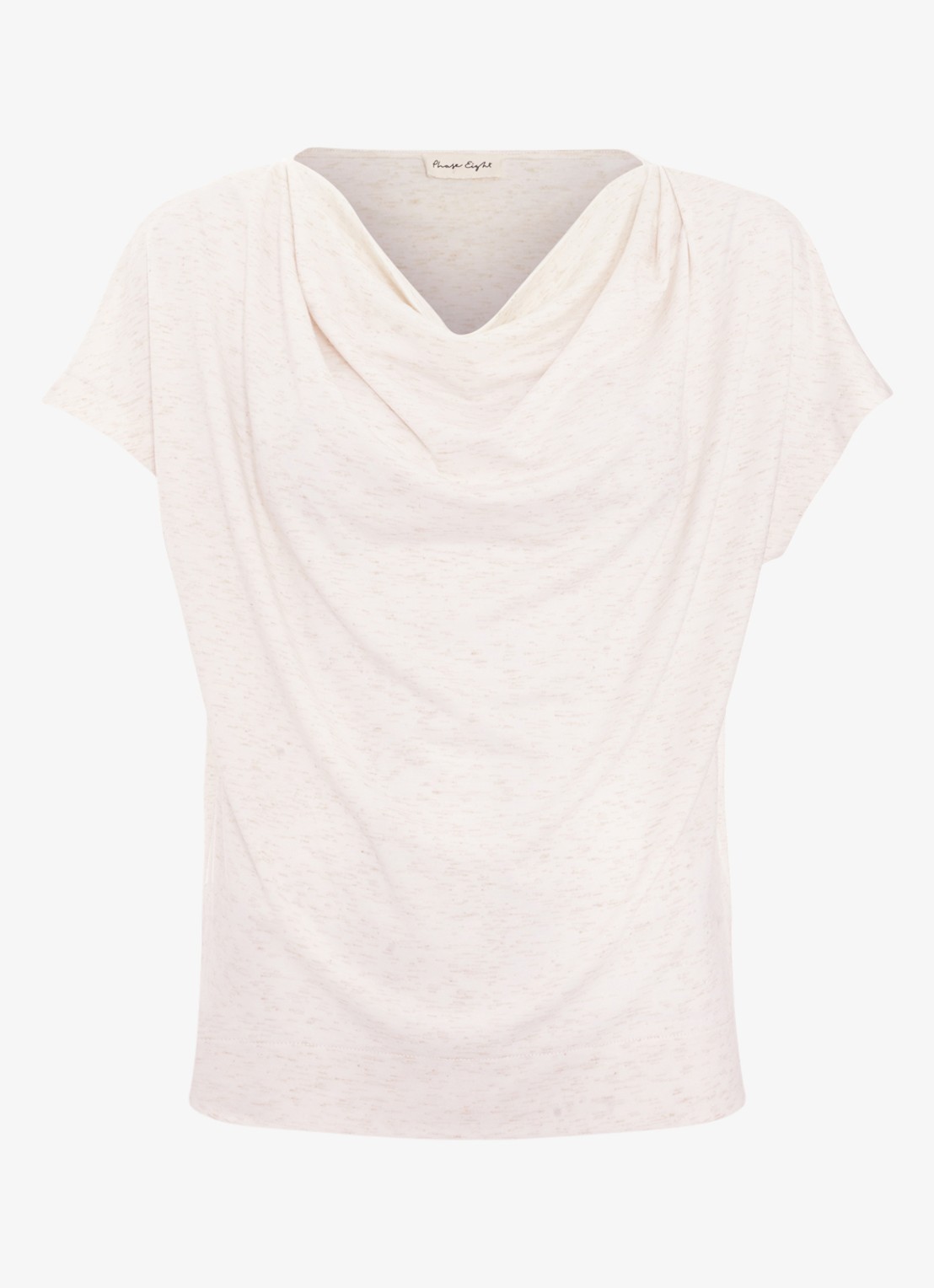 Phase Eight Priya top met watervalkraag - voorkant creme