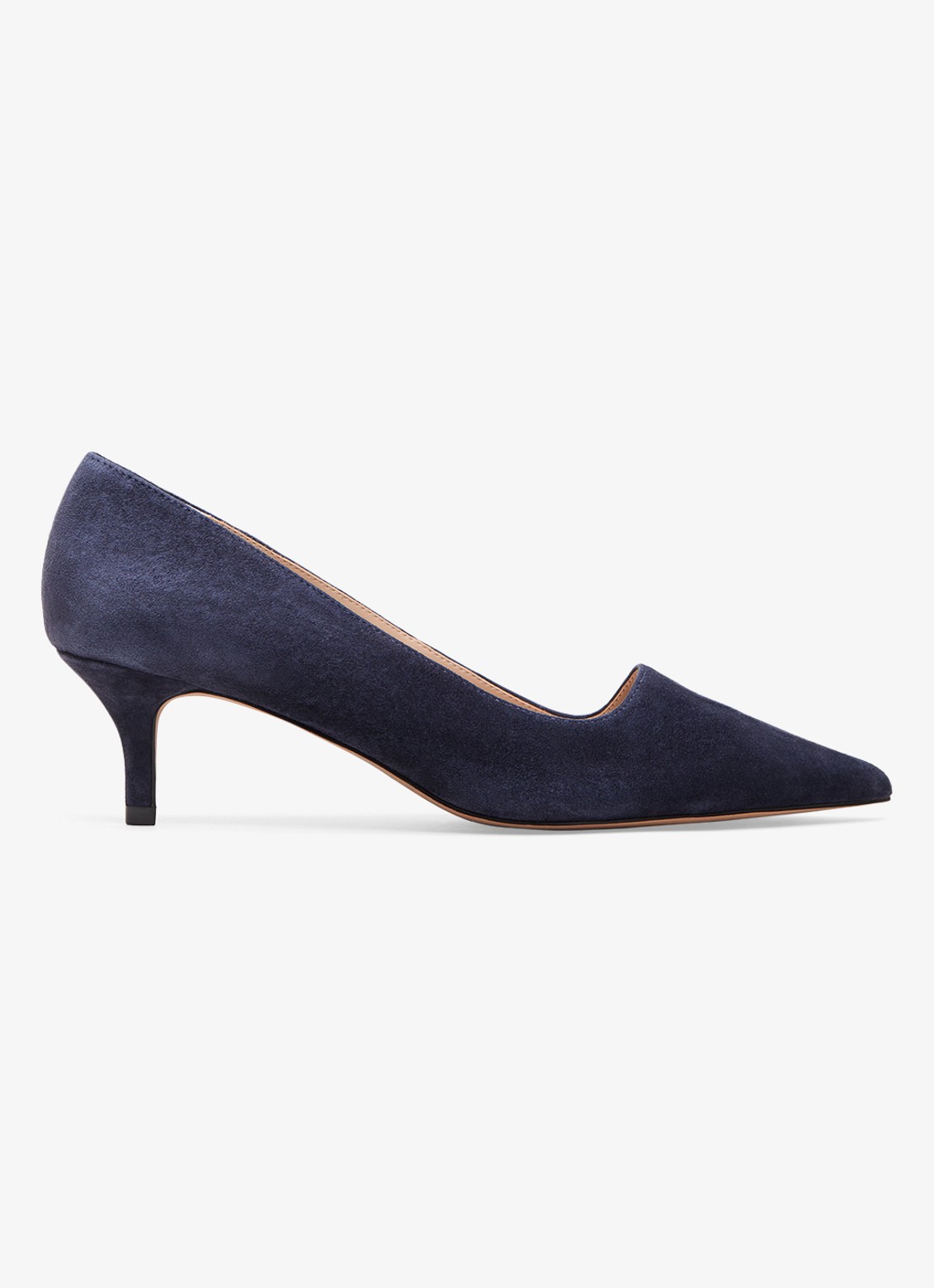 Phase Eight Pump van geitensuède - voorkant 6 donkerblauw
