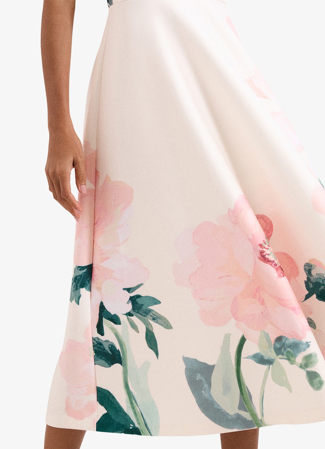 Phase Eight Rakhi Scuba Floral midi jurk met print - detail 6 oudroze