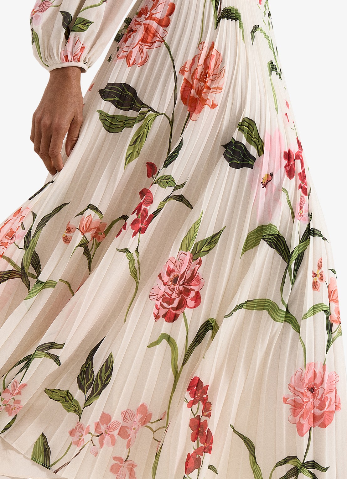 Phase Eight Reanna maxi jurk met bloemenprint - detail 5 ivoor
