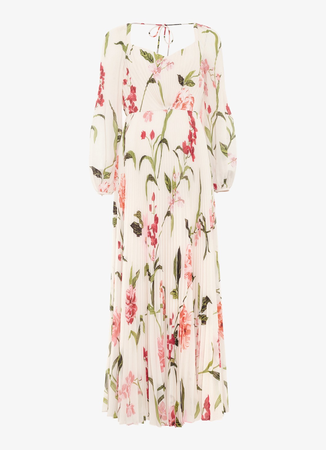 Phase Eight Reanna maxi jurk met bloemenprint - voorkant ivoor