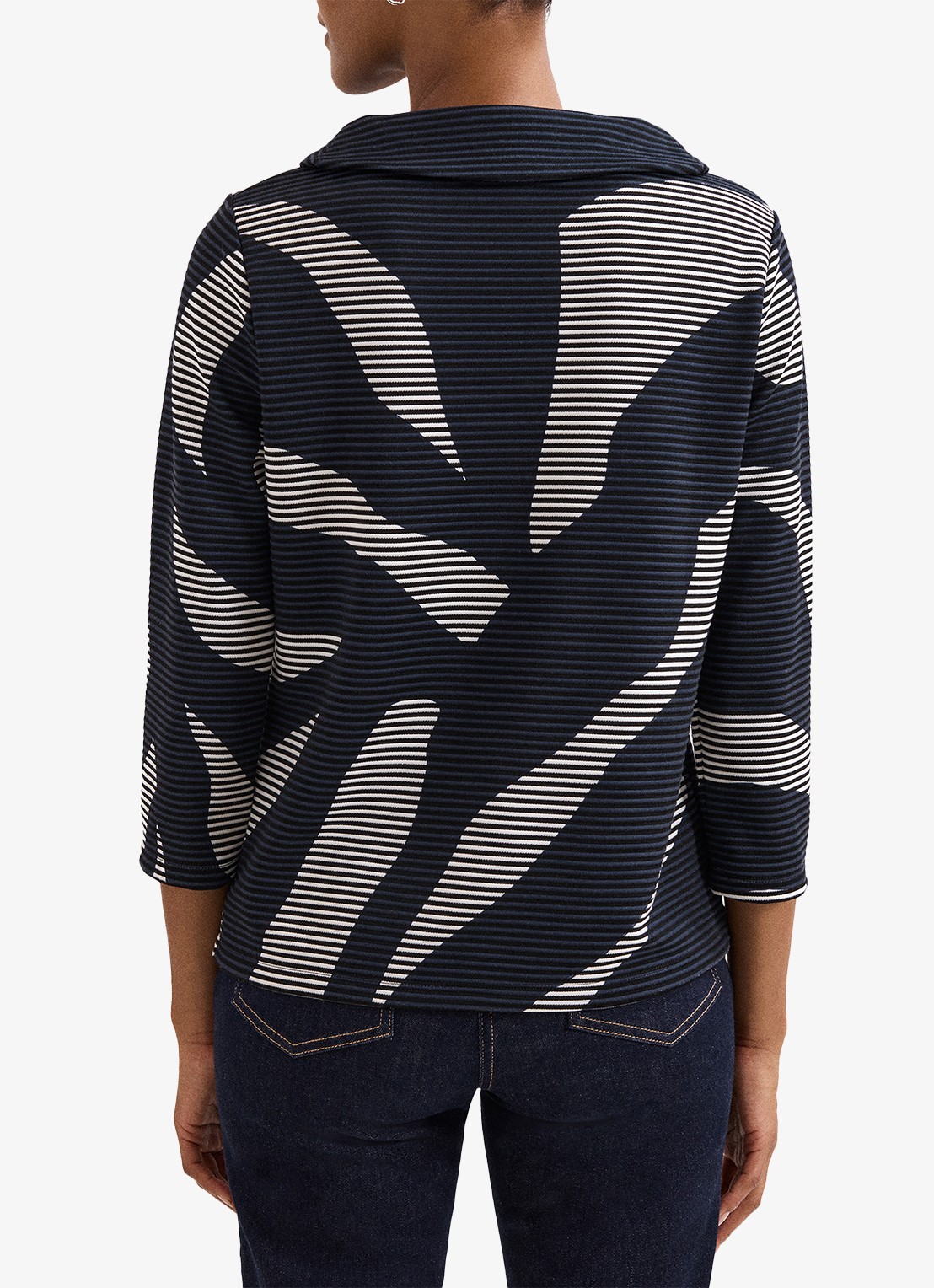 Phase Eight Rena top met print - achterkant 8 donkerblauw