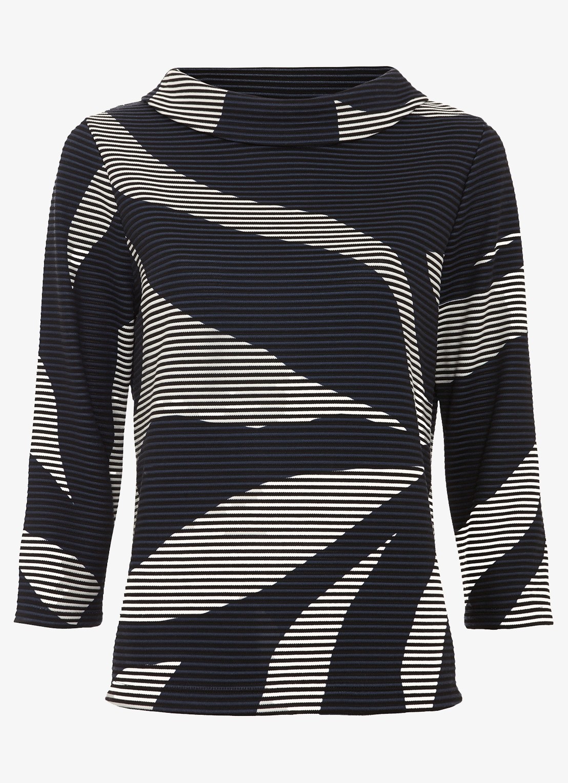 Phase Eight Rena top met print - voorkant donkerblauw