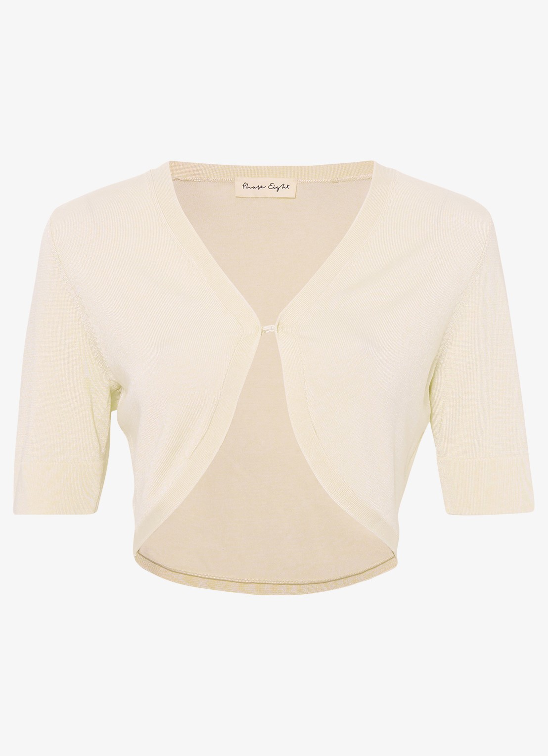 Phase Eight Riah fijngebreide bolero  - voorkant ivoor