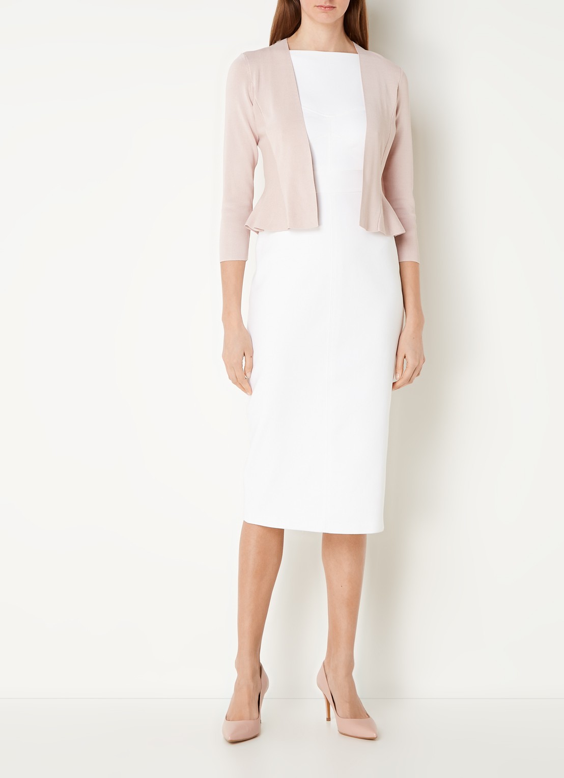 Phase Eight Salma Flare Jacket Antique Ros - voorkant 3 oudroze