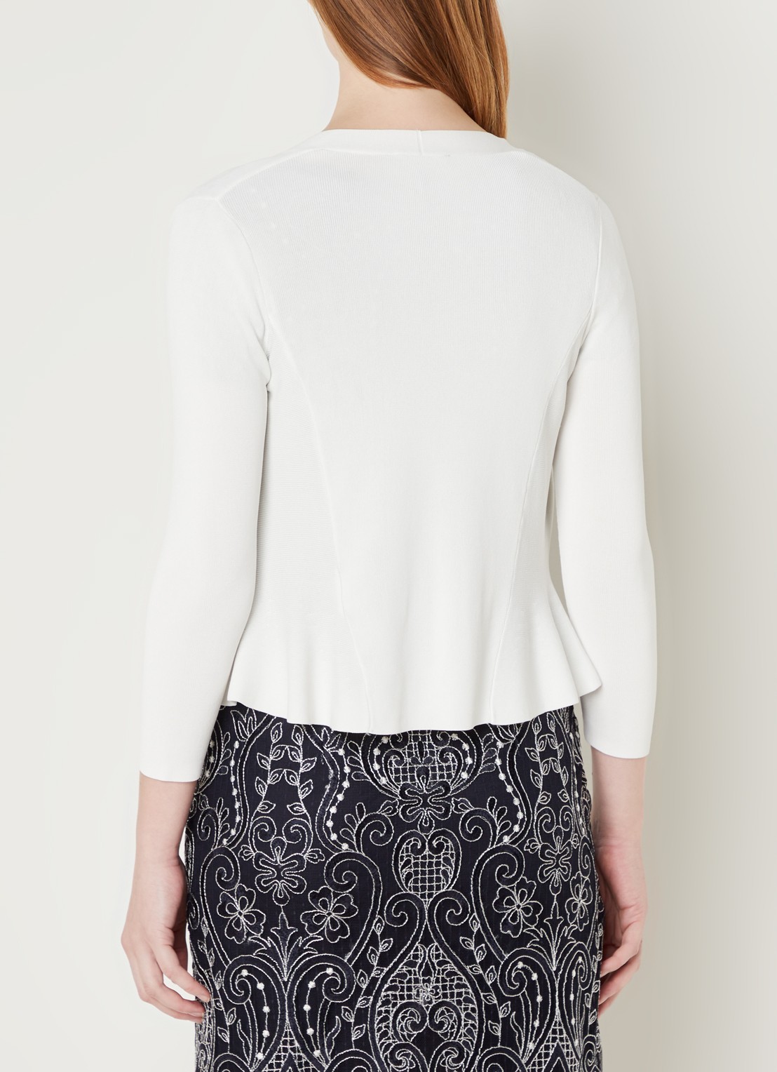 Phase Eight Salma Flare Jacket Ivory 08 - achterkant ivoor