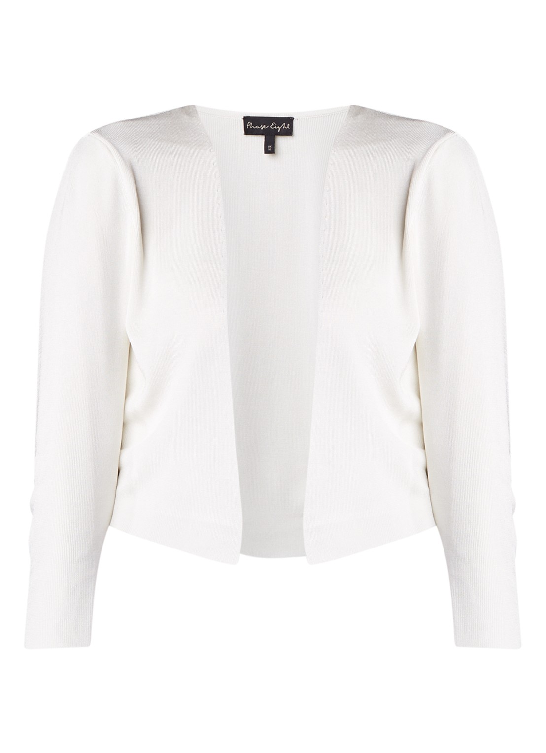 Phase Eight Salma openvallende bolero met stretch - voorkant 3 ivoor