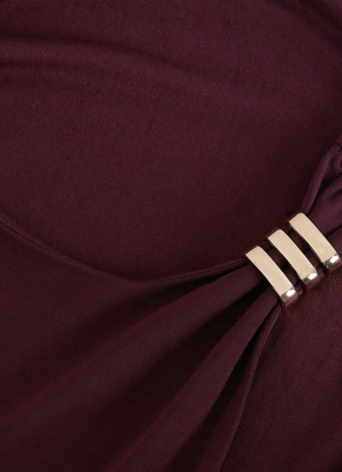Phase Eight Samie top met asymmetrische hals - detail 7 bordeauxrood