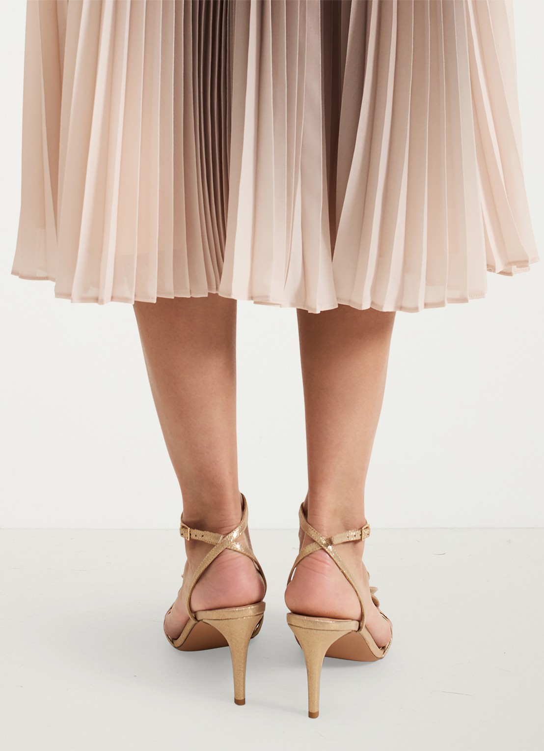 Phase Eight Sandalette met glitter - achterkant 7 goud