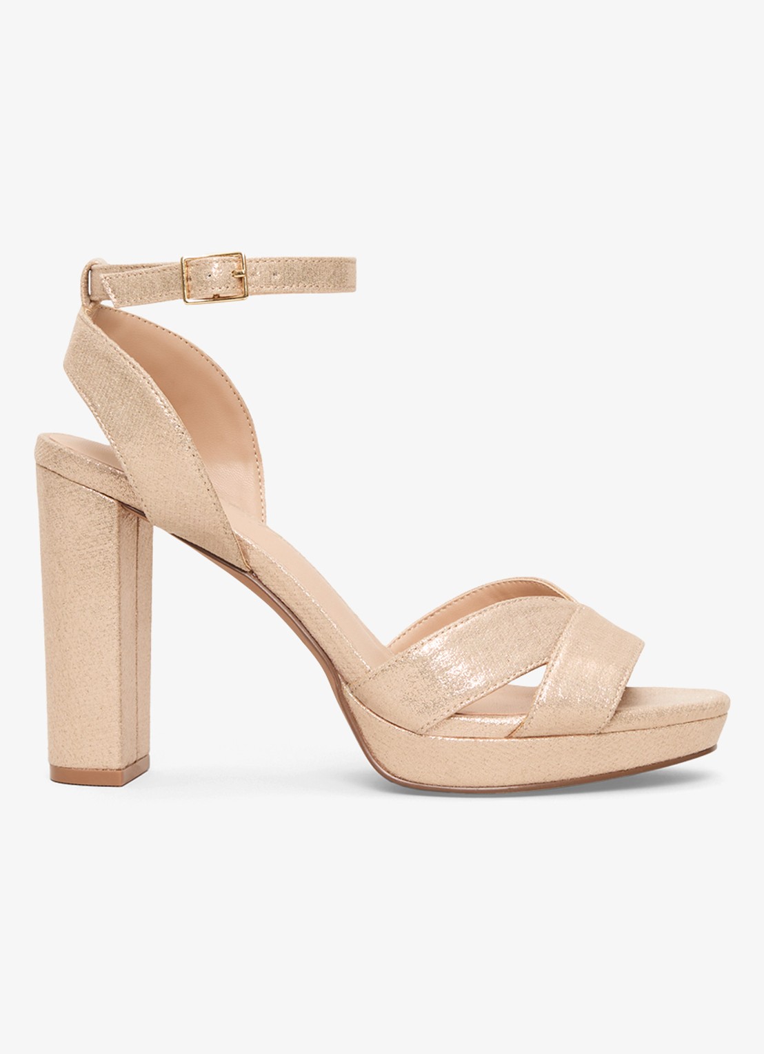 Phase Eight Sandalette met glitter - voorkant 2 lichtroze