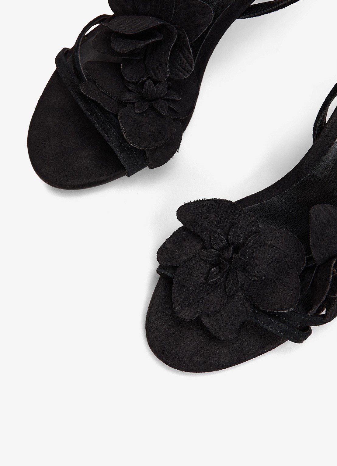 Phase Eight Sandalette van geitensuède met applicatie - detail 5 zwart