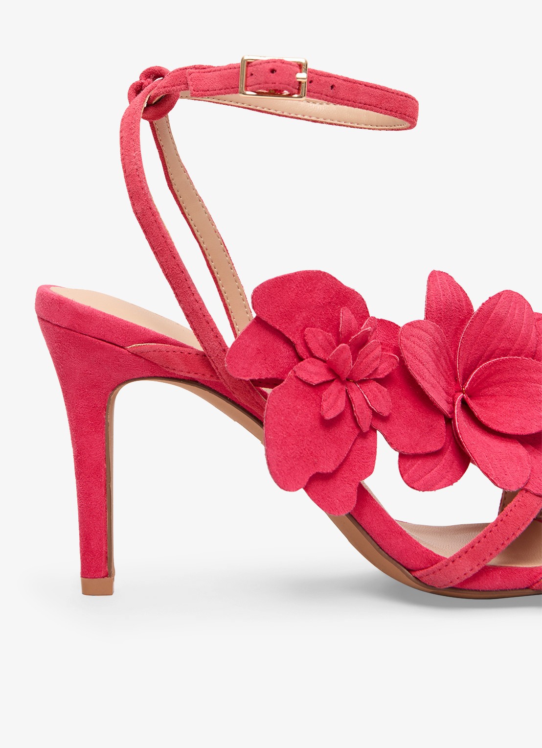 Phase Eight Sandalette van geitensuède met applicatie - detail 3 roze