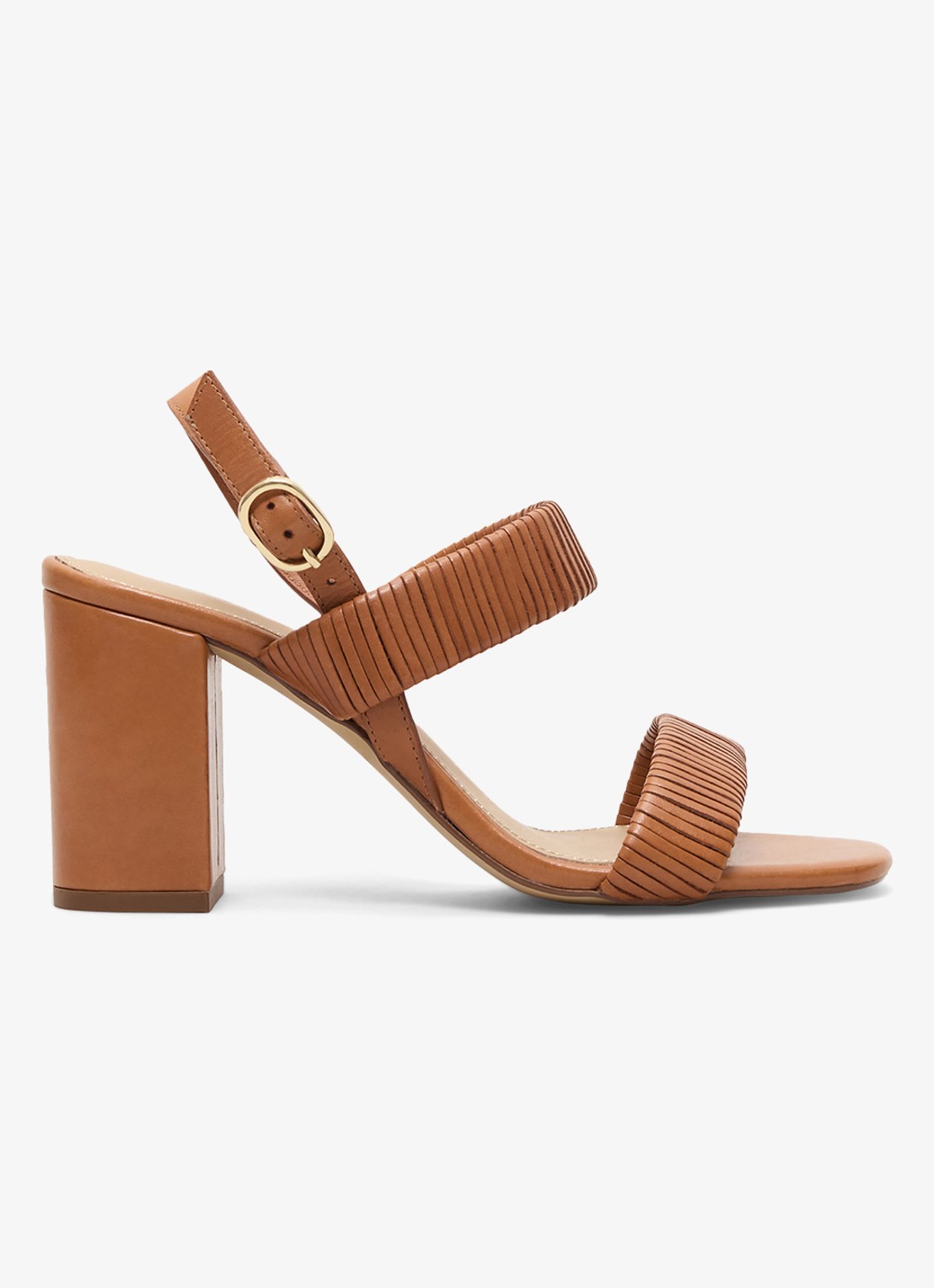 Phase Eight Sandalette van leer - voorkant 6 bruin