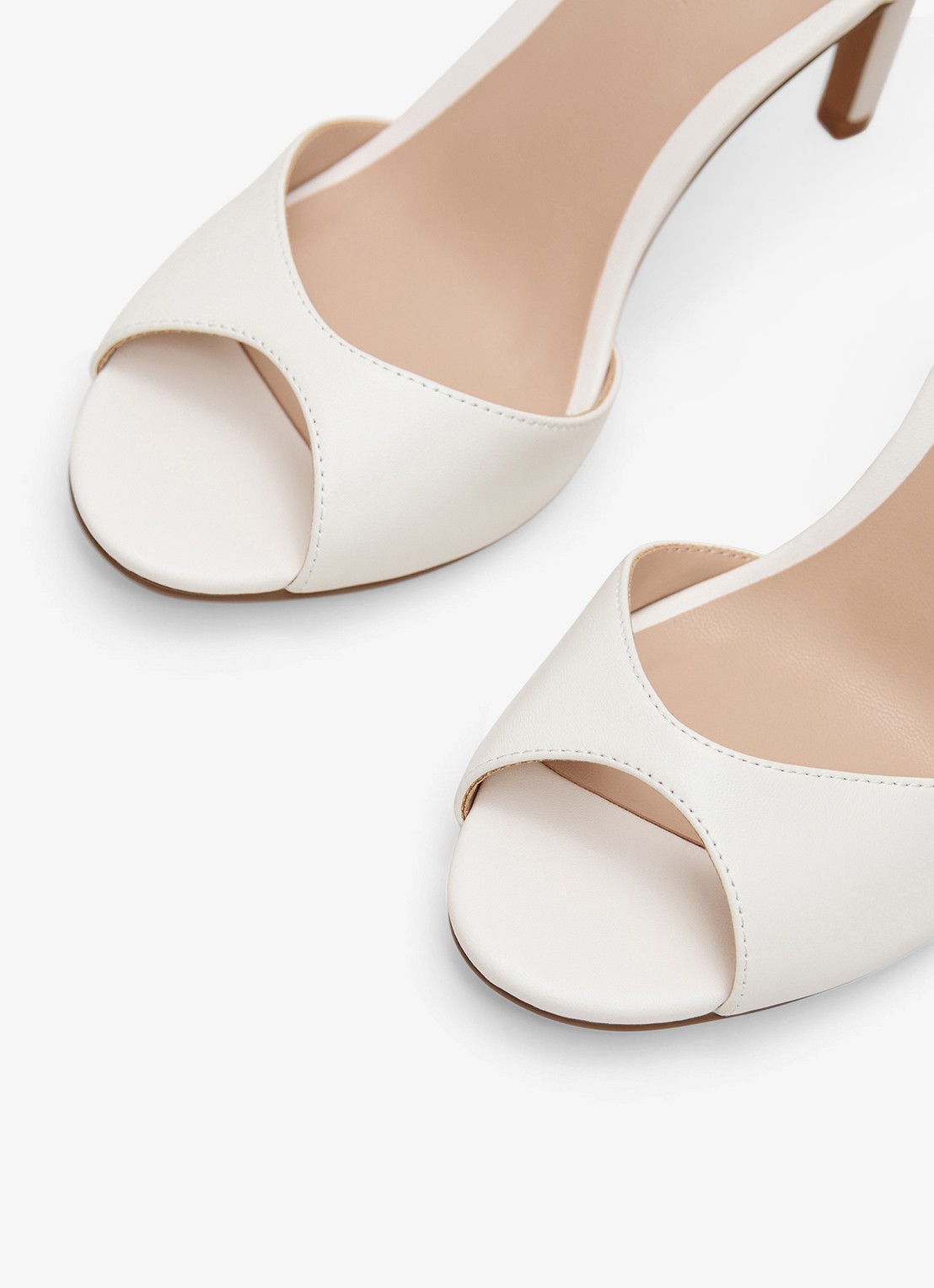 Phase Eight Sandalette van leer - detail 6 gebroken wit