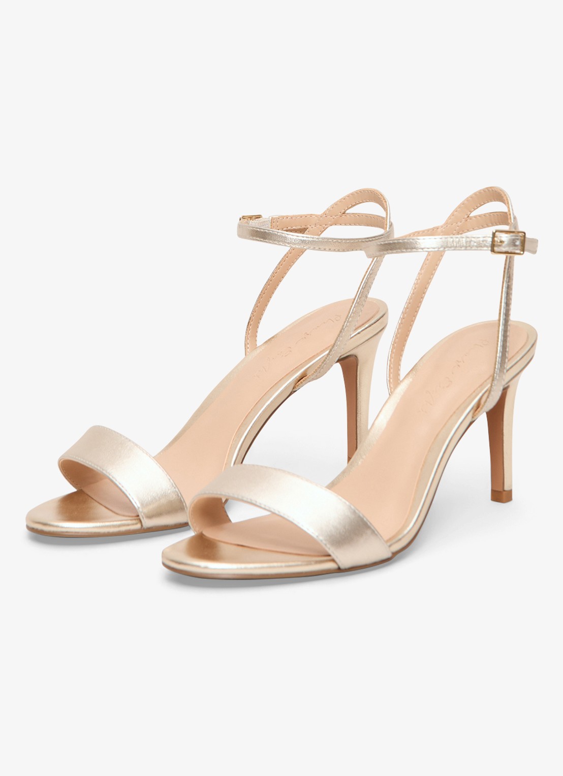 Phase Eight Sandalette van leer - detail goud