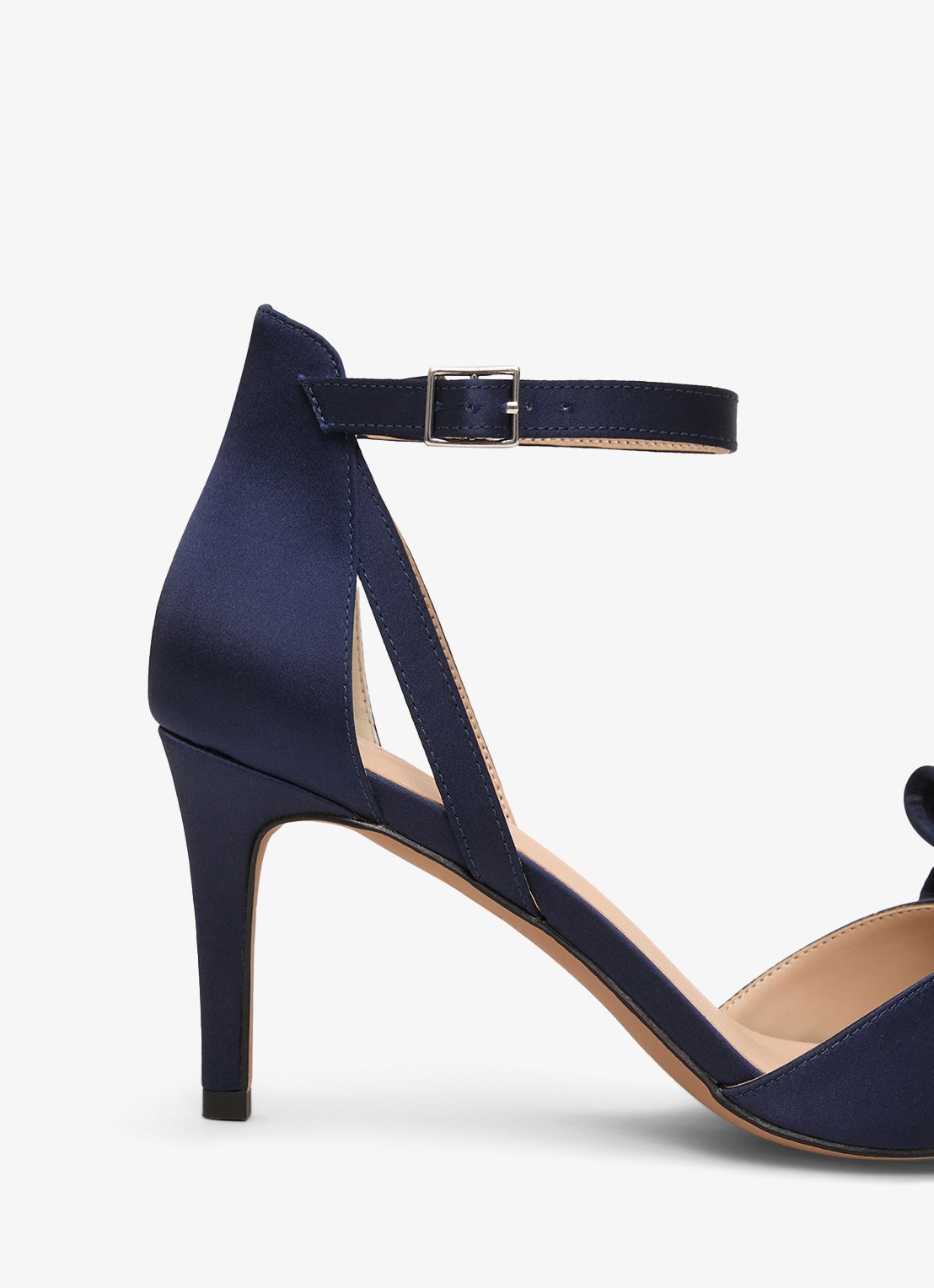 Phase Eight Sandalette van satijn - detail 4 donkerblauw