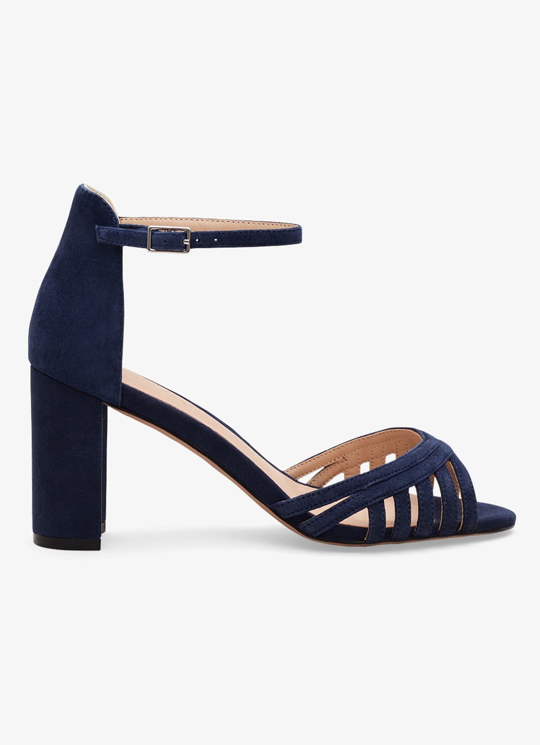 Phase Eight Sandalette van suède - voorkant donkerblauw