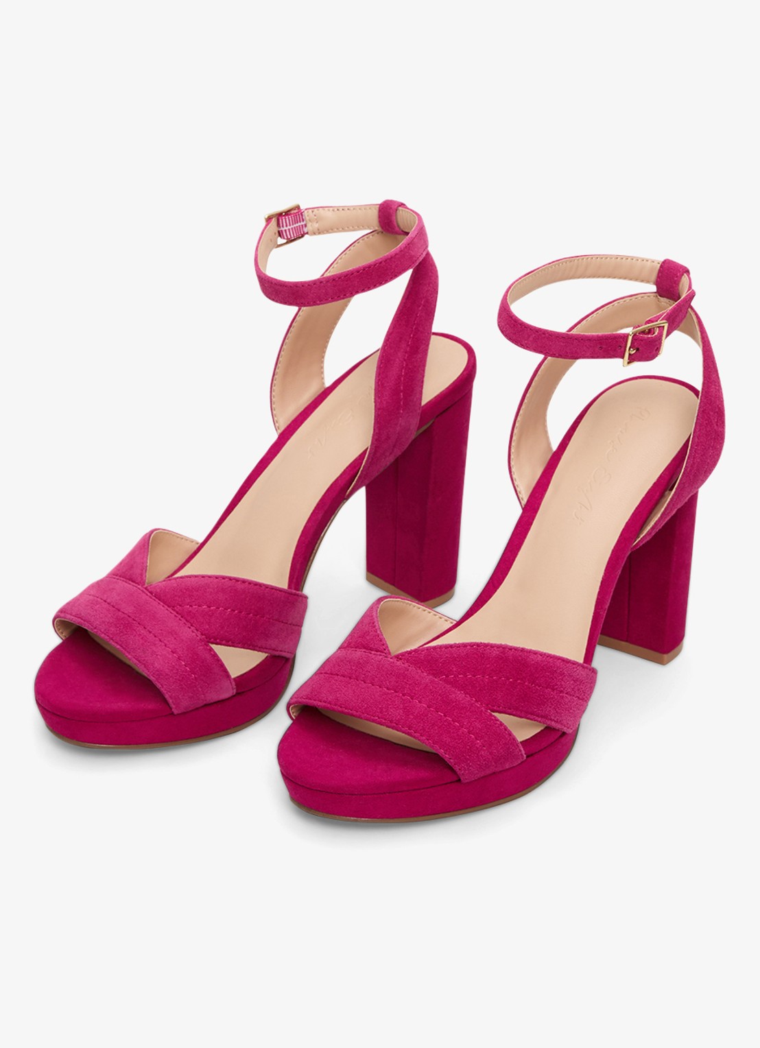 Phase Eight Sandalette van suède - detail 3 donkerroze