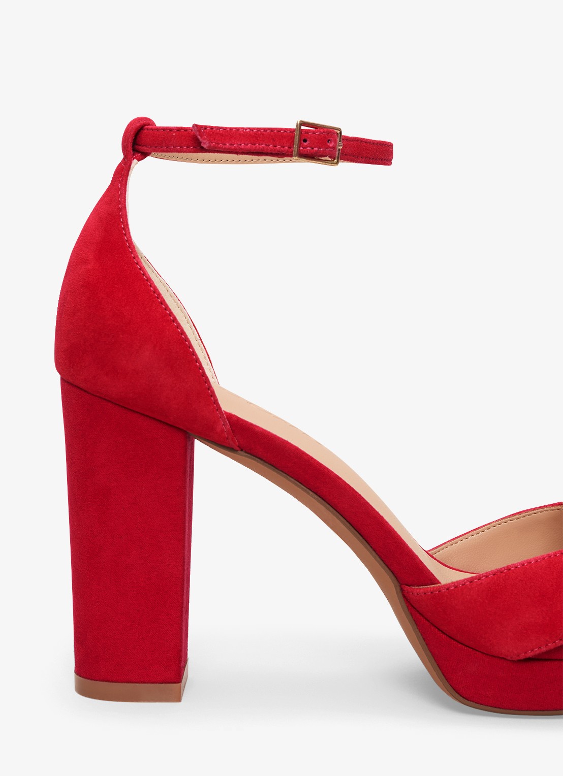 Phase Eight Sandalette van suède - achterkant rood