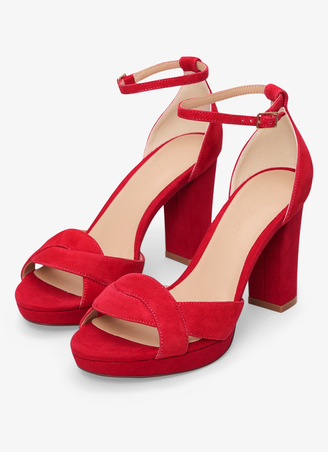 Phase Eight Sandalette van suède - detail 4 rood