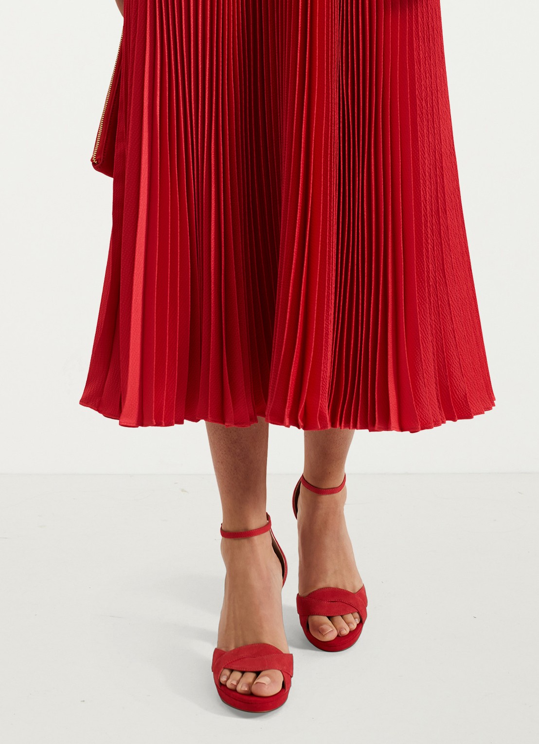Phase Eight Sandalette van suède - voorkant 3 rood