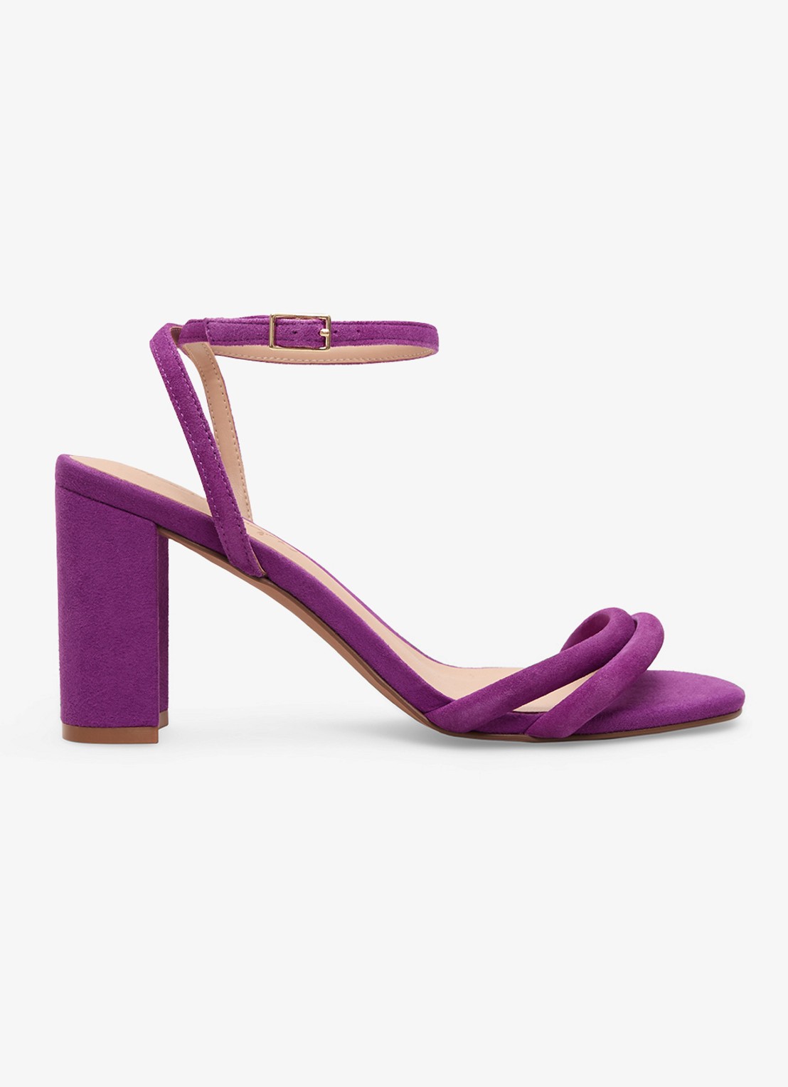 Phase Eight Sandalette van suède - voorkant 7 paars