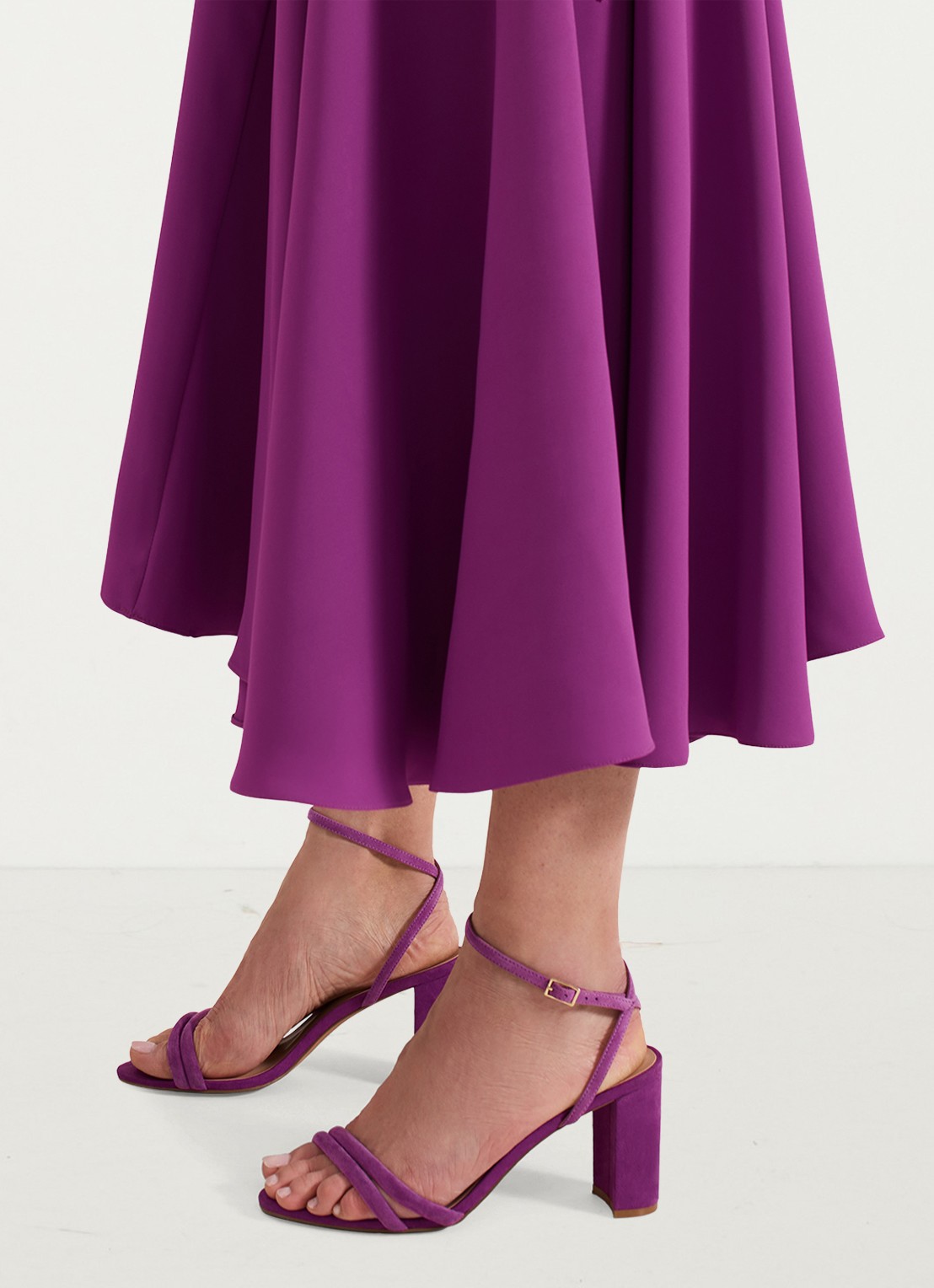 Phase Eight Sandalette van suède - voorkant 8 paars