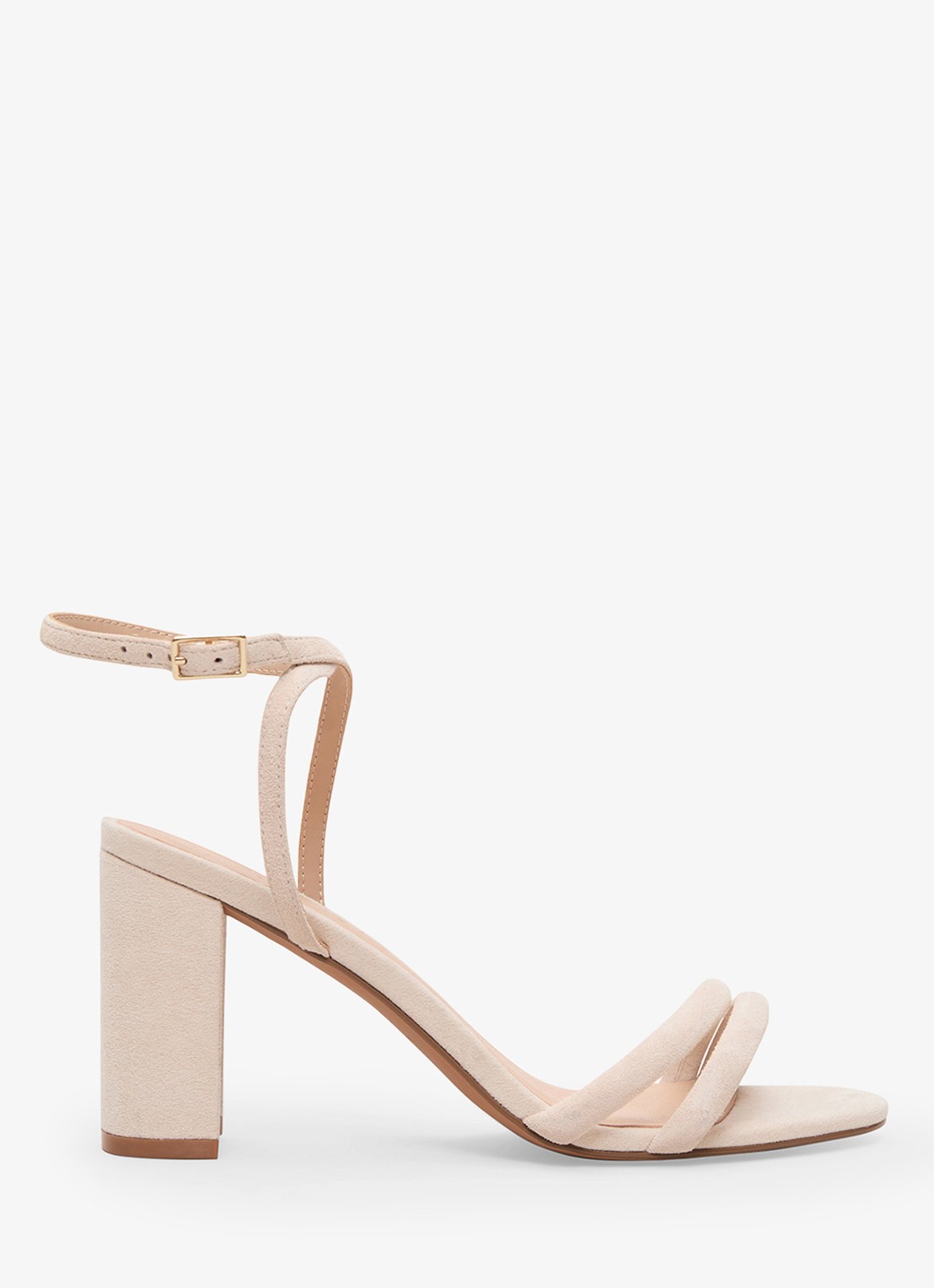 Phase Eight Sandalette van suède - voorkant 2 ivoor