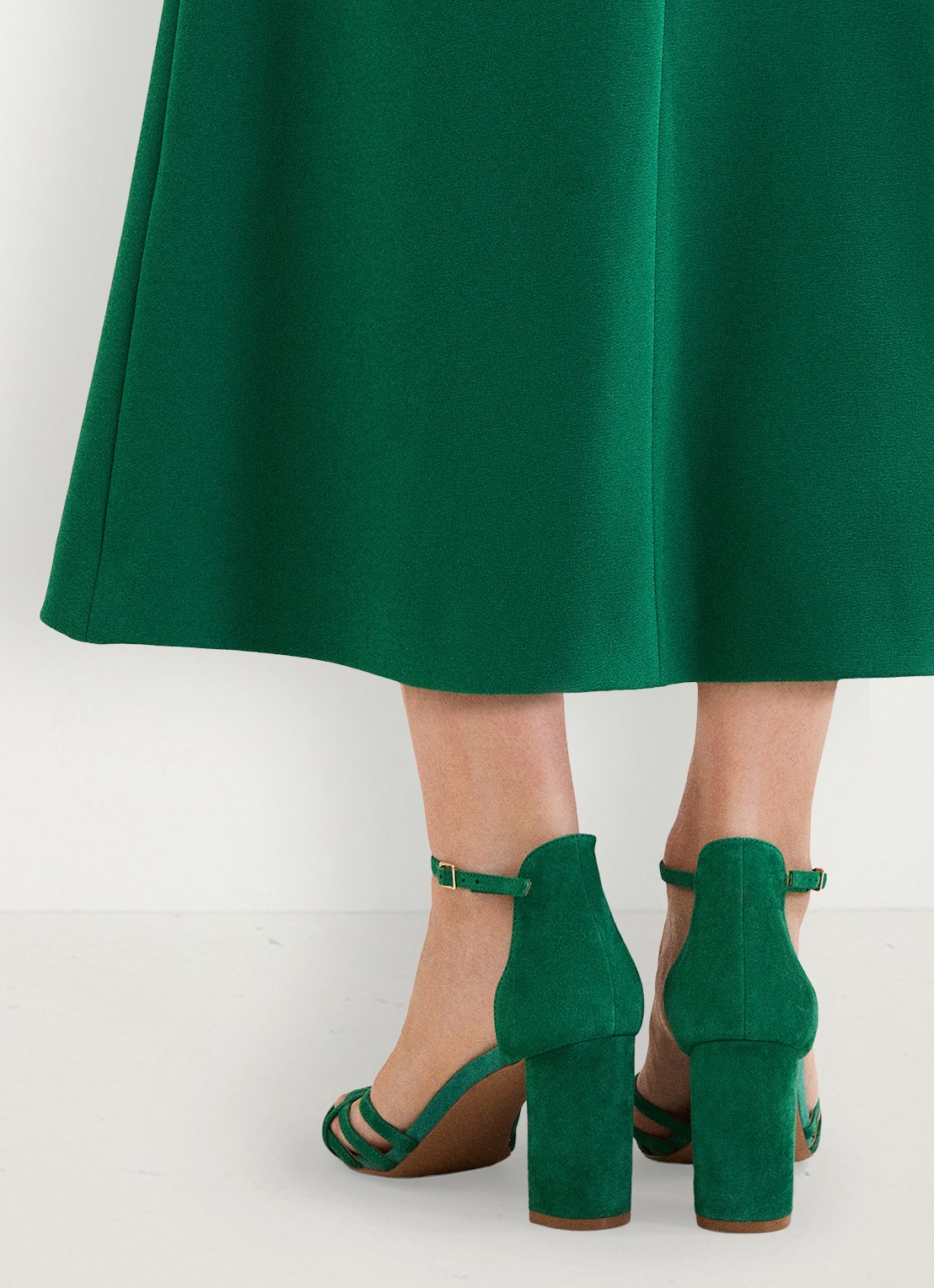 Phase Eight Sandalette van suède - achterkant groen