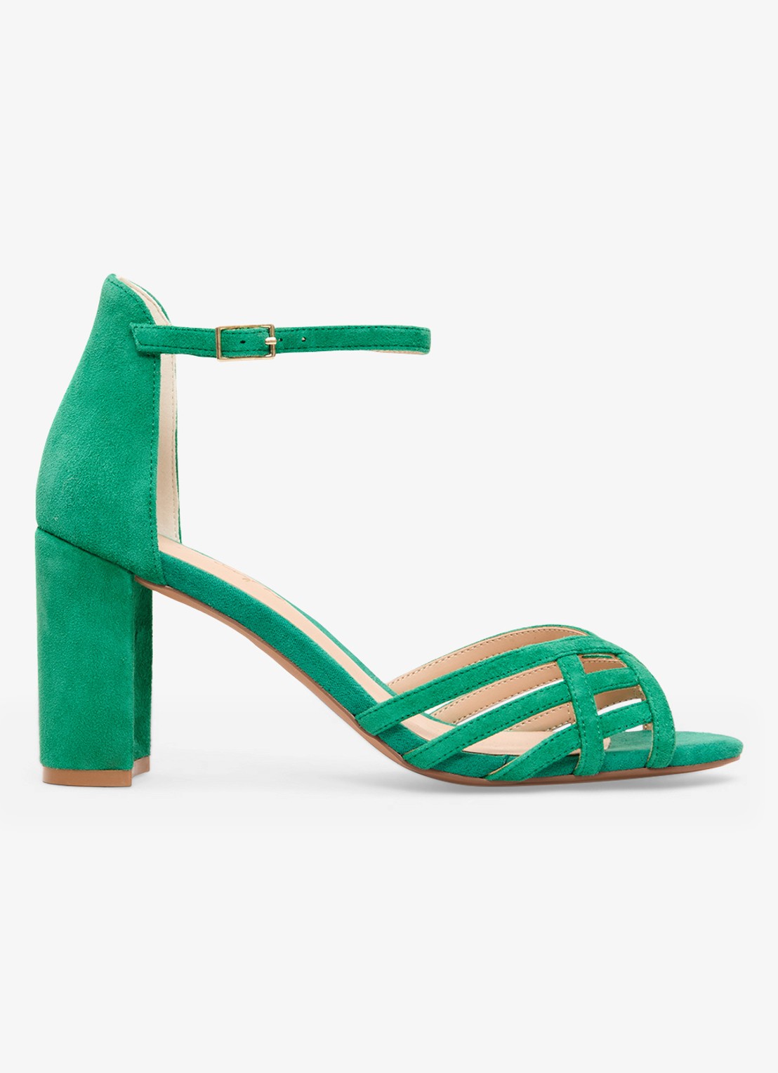 Phase Eight Sandalette van suède - voorkant 2 groen