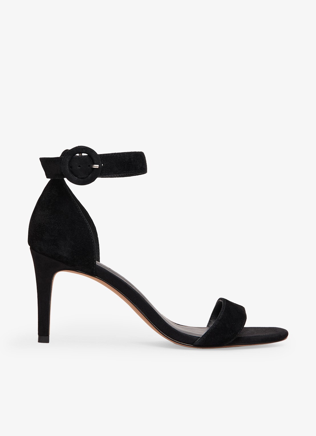 Phase Eight Sandalette van suède - voorkant 5 zwart