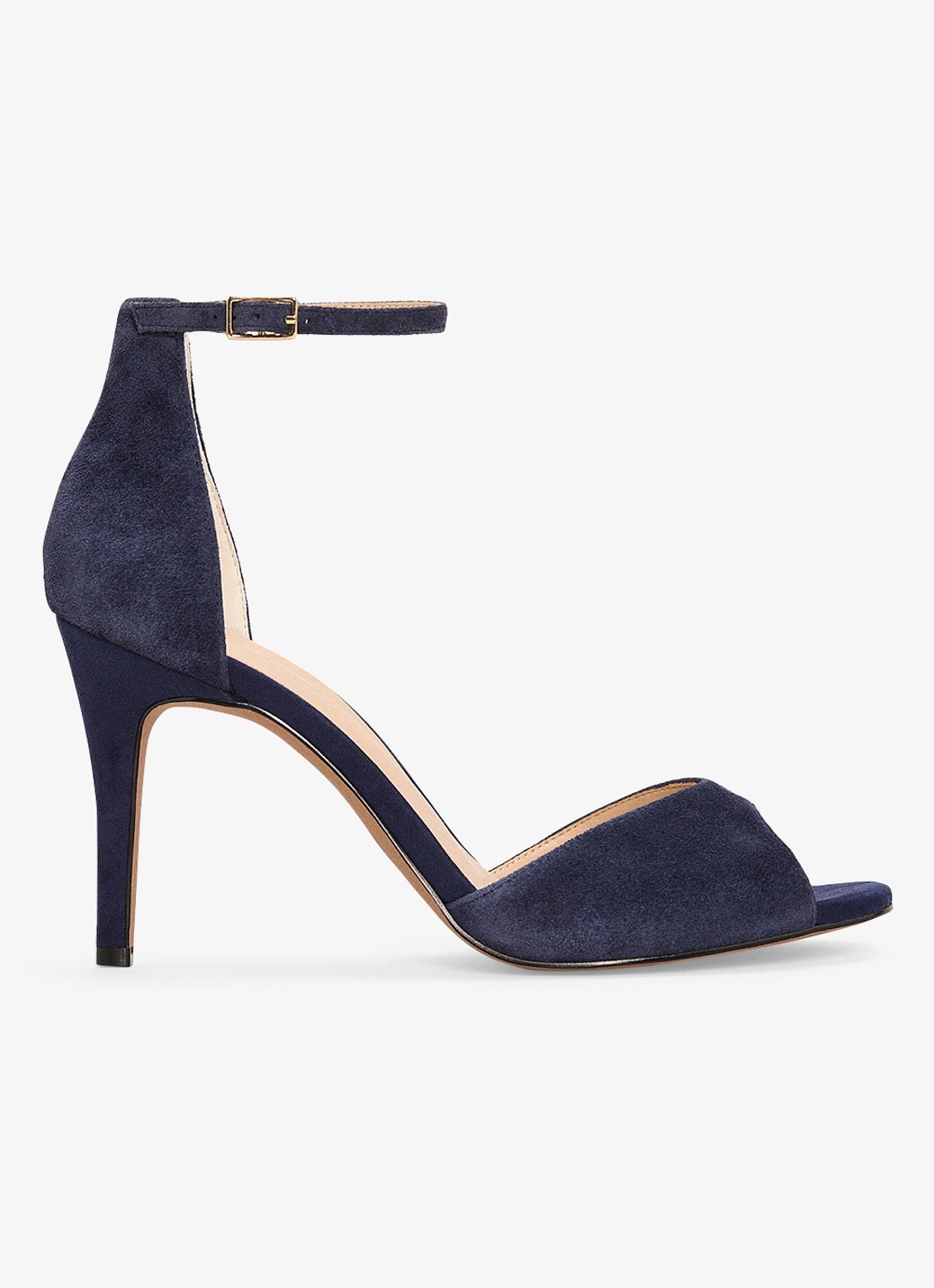 Phase Eight Sandalette van suède - voorkant 5 donkerblauw