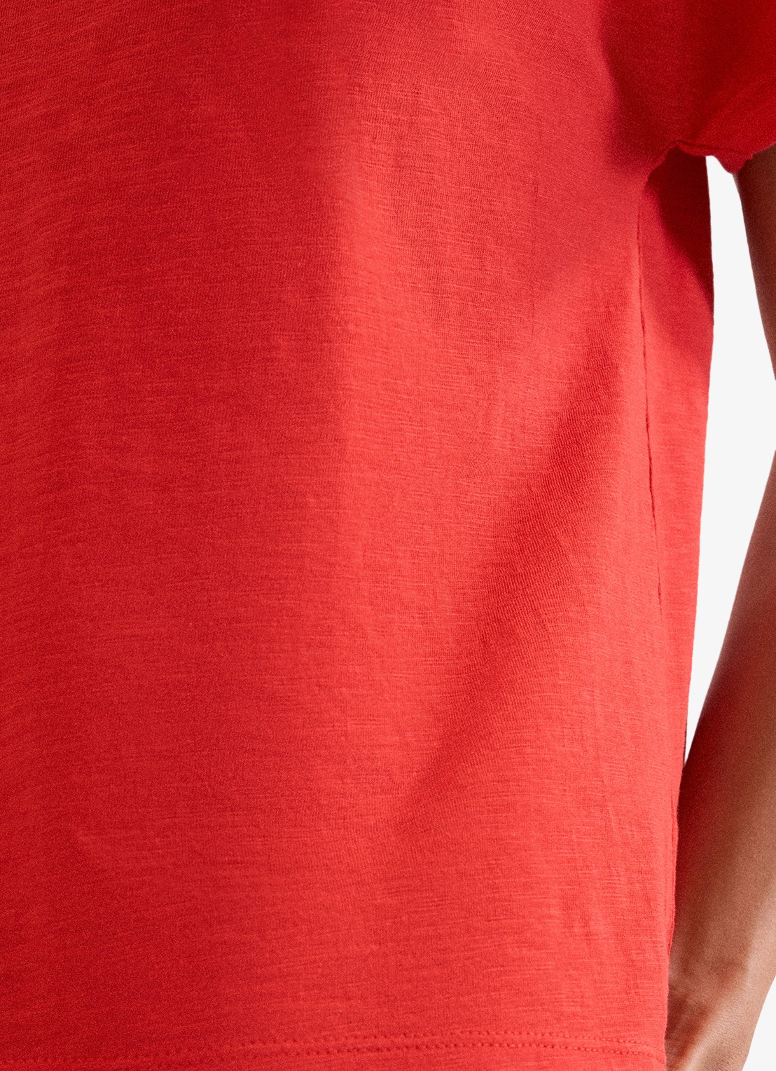 Phase Eight Saphiya t-shirt van katoen - detail 5 koraal