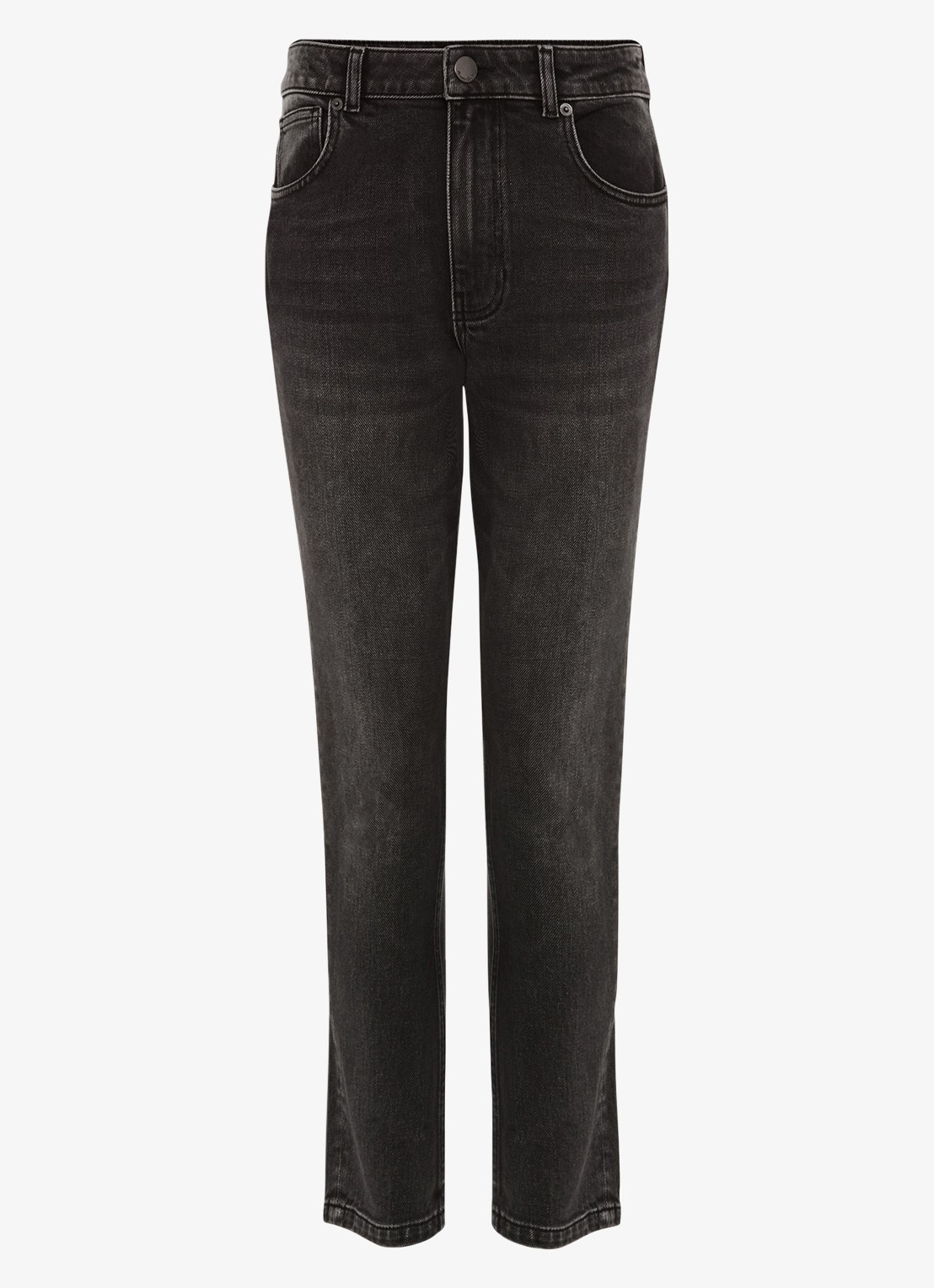 Phase Eight Sara mid waist slim fit jeans met gekleurde wassing - voorkant 6 zwart
